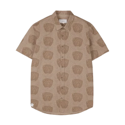 Makia Miesten Lyhythihainen Kauluspaita MINK SS SHIRT Beige