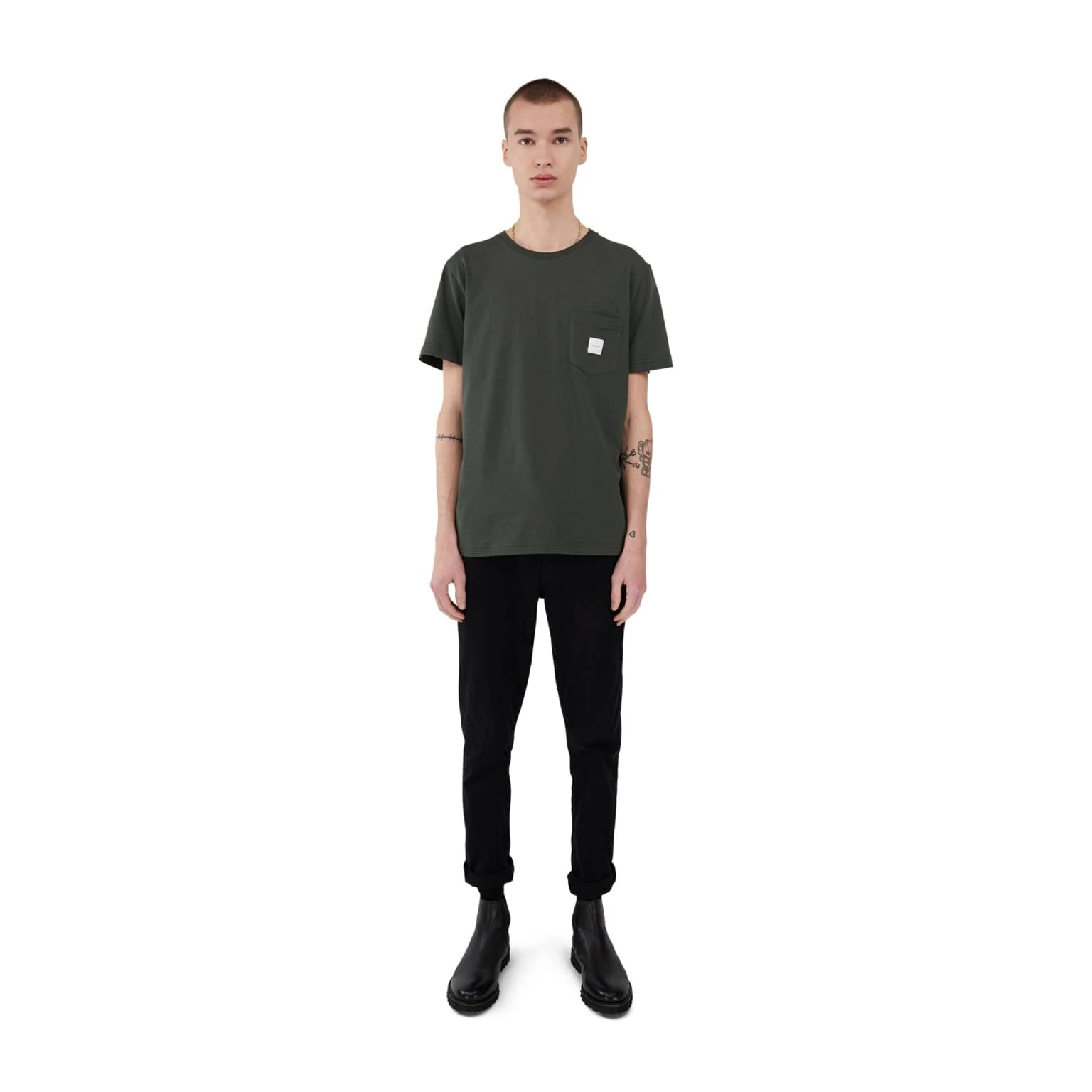 Makia Miesten T-paita, Square Pocket T-Shirt Armeijanvihreä 1 Makia Miesten T-paita, Square Pocket T-Shirt Armeijanvihreä