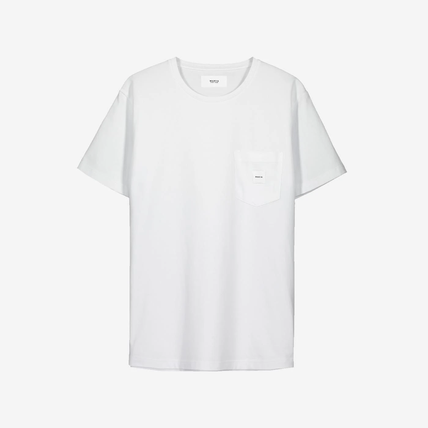 Makia Miesten T-paita, Square Pocket T-Shirt Valkoinen 1 Makia Miesten T-paita, Square Pocket T-Shirt Valkoinen