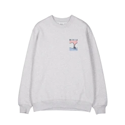 Makia Unisex Collegepaita, STEAMER SWEATSHIRT Keskiharmaa