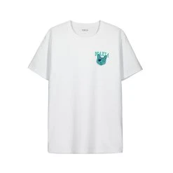 Makia Unisex T-Paita Sea Cat T-Shirt Valkoinen