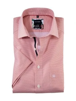 Olymp Luxor Kauluspaita, Modern Fit Oranssi Kuosi