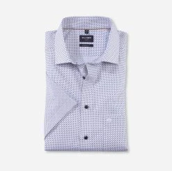 Olymp Luxor Kauluspaita, Modern Fit Ruskea Kuosi