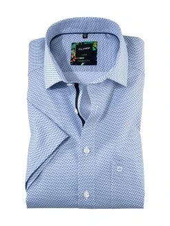 Olymp Luxor Kauluspaita, Modern Fit Sininen Kuosi