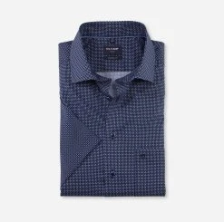 Olymp Luxor Kauluspaita, Modern Fit Sininen Kuosi