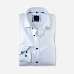 Olymp Miesten Kauluspaita ROYAL KENT + EXTRA LONG SLEEVE Valkoinen