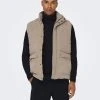 Only And Sons Miesten Liivi CORDUROY PUFFER VEST Beige