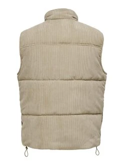 Only And Sons Miesten Liivi CORDUROY PUFFER VEST Beige -Makia kauppa only and sons miesten liivi corduroy puffer vest beige 4