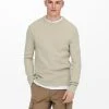Only And Sons Miesten Neule, PHIL STRUCTURE KNIT Beige