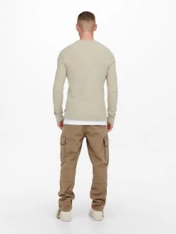 Only And Sons Miesten Neule, PHIL STRUCTURE KNIT Beige -Makia kauppa only and sons miesten neule phil structure knit beige 2