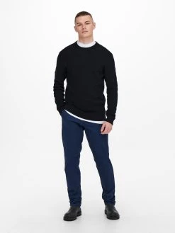 Only And Sons Miesten Neule, PHIL STRUCTURE KNIT Tummansininen -Makia kauppa only and sons miesten neule phil structure knit tummansininen 3