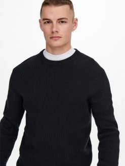 Only And Sons Miesten Neule, PHIL STRUCTURE KNIT Tummansininen -Makia kauppa only and sons miesten neule phil structure knit tummansininen 4