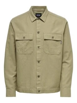 Only And Sons Miesten Paitatakki, Kenneth Overshirt Beige