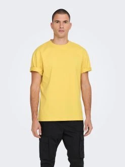 Only And Sons, Miesten T-Paita, Onsfred Rls Ss Tee Noos Keltainen