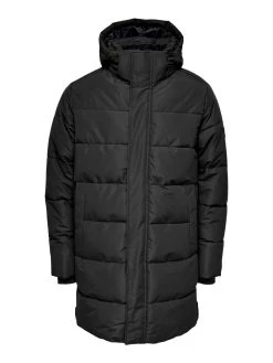 Only And Sons Miesten Talvitakki Carl Long Quilted Coat Musta -Makia kauppa only and sons miesten talvitakki carl long quilted coat musta 3