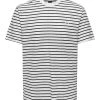 Only And Sons T-paita, HENRY REG STRIPE Raidallinen Valkoinen