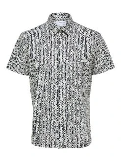 Selected Kaulauspaita, MITCH SHIRT AOP Sininen Kuosi -Makia kauppa selected kaulauspaita mitch shirt aop sininen kuosi 3