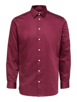 Selected Miesten Kauluspaita ETHAN SLIM Punainen