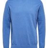 Selected Miesten Neule BERG CREW NECK Sininen