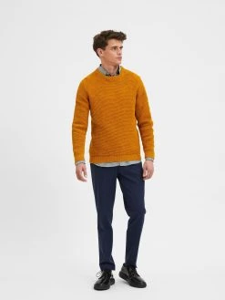 Selected Miesten Neule Vince Bubble Crew Sinapinkeltainen -Makia kauppa selected miesten neule vince bubble crew sinapinkeltainen 3