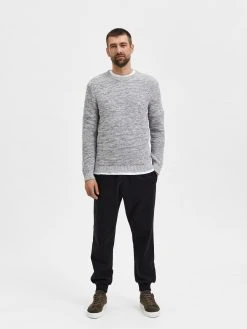 Selected Miesten Neule Vince Bubble Crew Vaaleanharmaa -Makia kauppa selected miesten neule vince bubble crew vaaleanharmaa 5