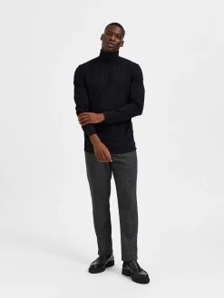 Selected Miesten Neulepaita, Rory Ls Roll Neck Musta -Makia kauppa selected miesten neulepaita rory ls roll neck musta 5