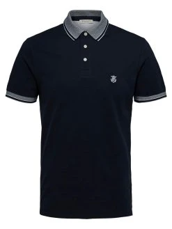 Selected Miesten Pikeepusero, Twist Polo Tummansininen