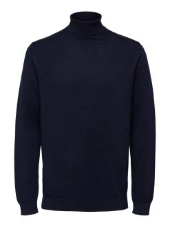 Selected Miesten Pooloneule, Berg Roll Neck B Noos Tummansininen -Makia kauppa selected miesten pooloneule berg roll neck b noos tummansininen 3