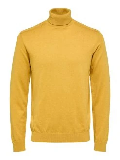 Selected, Miesten Pooloneule, Berg Roll Neck Keltainen -Makia kauppa selected miesten pooloneule berg roll neck keltainen 3