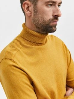 Selected, Miesten Pooloneule, Berg Roll Neck Keltainen -Makia kauppa selected miesten pooloneule berg roll neck keltainen 4