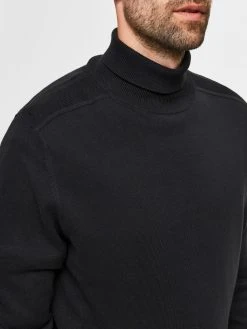 Selected, Miesten Pooloneule, Berg Roll Neck Musta -Makia kauppa selected miesten pooloneule berg roll neck musta 5