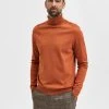 Selected, Miesten Pooloneule, Berg Roll Neck Oranssi