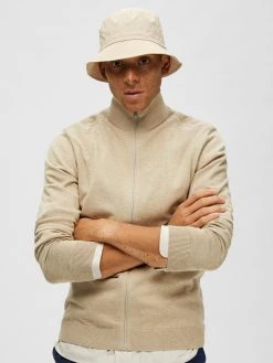 Selected Miesten Puuvillaneuletakki, Berg Full Zip Cardigan Vaalea Beige -Makia kauppa selected miesten puuvillaneuletakki berg full zip cardigan luonnonvalkoinen 6