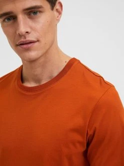 Selected Miesten T-paita NORMAN 180 NOS O-NECK Oranssi -Makia kauppa selected miesten t paita norman 180 nos o neck oranssi 5