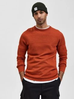 Selected Neule, MAINE LS KNIT Oranssi -Makia kauppa selected neule maine ls knit oranssi 5
