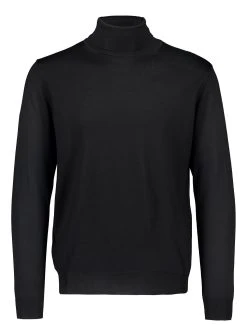 Sinnuu, Miesten Neule, Merino Roll Neck Baruffa Musta