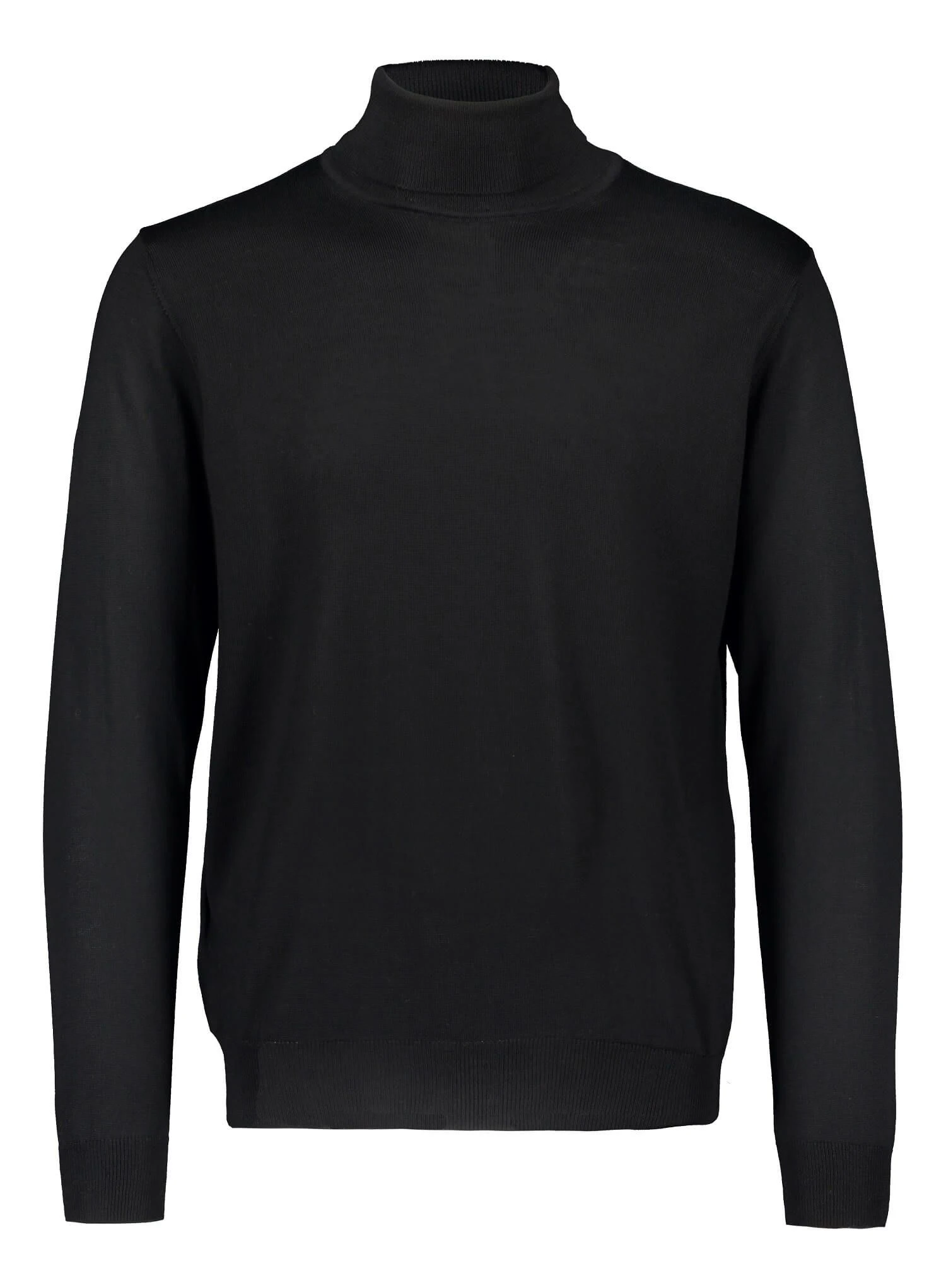 Sinnuu, Miesten Neule, Merino Roll Neck Baruffa Musta 1 Sinnuu, Miesten Neule, Merino Roll Neck Baruffa Musta