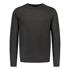 Sinnuu Miesten Neule, Wool Cashmere O Tummanharmaa