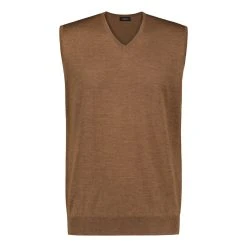 Sinnuu Miesten Neuleliivi Merino Vest V-Neck Beige