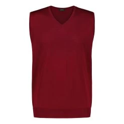 Sinnuu Miesten Neuleliivi Merino Vest V-Neck Viininpunainen