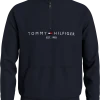 Tommy Hilfiger Miesten Collegepaita TOMMY LOGO MOCKNECK Tummansininen