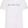 Tommy Hilfiger Miesten Lyhythihainen T-Paita FLORAL EMBROIDERY TEE Valkoinen