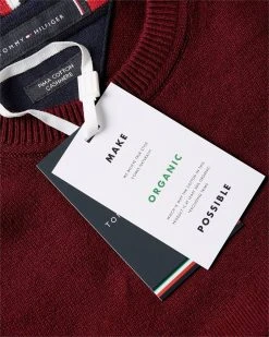 Tommy Hilfiger Miesten Neulepusero, PIMA ORG CTN CASHMERE CREW Viininpunainen -Makia kauppa tommy hilfiger miesten neulepusero pima org ctn cashmere crew viininpunainen 5