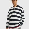 Tommy Hilfiger Miesten Paita, BLOCK STRIPED RUGBY Raidallinen Sininen