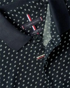 Tommy Hilfiger Miesten Paita Micro Print Slim Polo Sininen Kuosi -Makia kauppa tommy hilfiger miesten paita micro print slim polo sininen kuosi 4