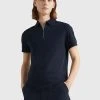 Tommy Hilfiger Miesten Pikeepaita INTERLOCK ZIP POLO Tummansininen