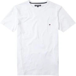 Tommy Hilfiger Miesten T-paita, Core Stretch Slim Valkoinen