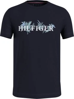 Tommy Hilfiger Miesten T-Paita PALM FLORAL TEE Sininen Kuosi