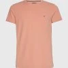 Tommy Hilfiger Miesten T-paita STRECH SLIM FIT TEE-VTT Nude