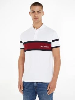 Tommy Hilfiger Pikeepaita, COLOURBLOCK PLACEMENT REG POLO Valkoinen